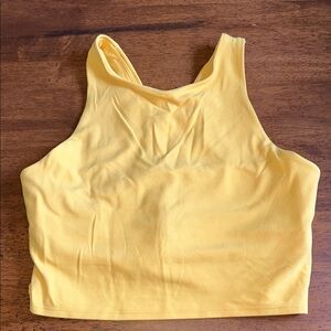 Athleta Purpose Crop Sports Bra Yellow Women's Crop Top size small A-C